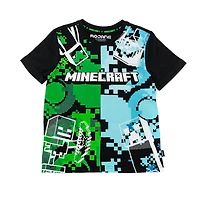 Boys Minecraft Four Enemies Short Sleeve T-Shirt