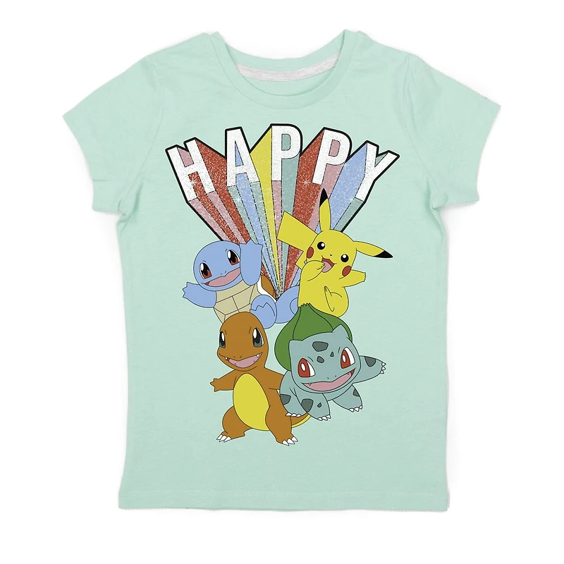 Pokemon T-shirt à manches courtes pour fille