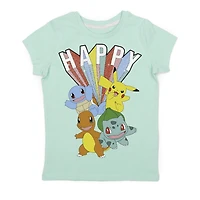 Pokemon T-shirt à manches courtes pour fille