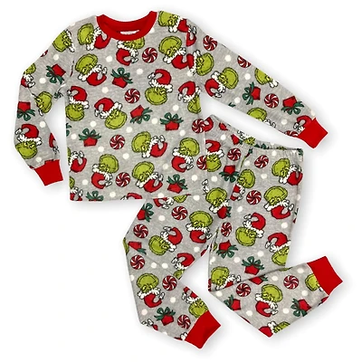 The Grinch Ensemble pyjama 2 pièces pour filles. Inclus Haut à manche longue et pantalon