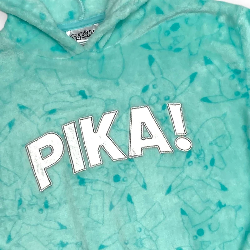 Pokemon Girls cropped plush hoodie with long sleeves