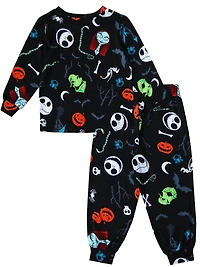 Nightmare Before Christmas Knit Sleep 2 Piece PJ Set - Adults - Ladies, Sizes : 0-3M, 3-6M, 6-12M, 12-18M, 18-24M, 2T, 3T, 4T, 5T, S, M, L, XL, 1X, 2X, 3X, XS(4-5), S(6), M(7/8), L(10/12), S, M, L, XL