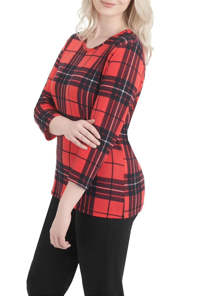 Alia Women's 3/4 Sleeve Crew neck Top