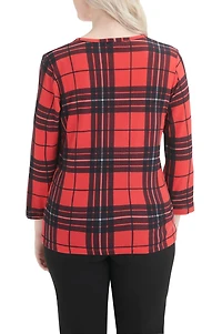 Alia Women's 3/4 Sleeve Crew neck Top