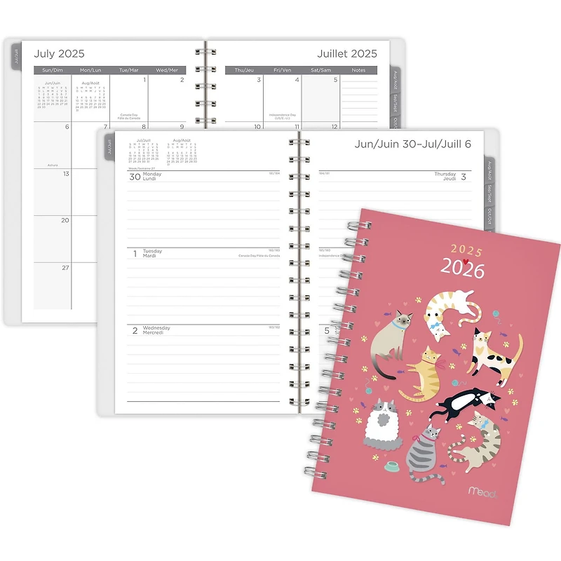 Mead® Cute Cats SM W/M Planner 2026