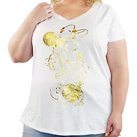 Ladies Plus Disney Sweet Face Minnie Scoop Tee
