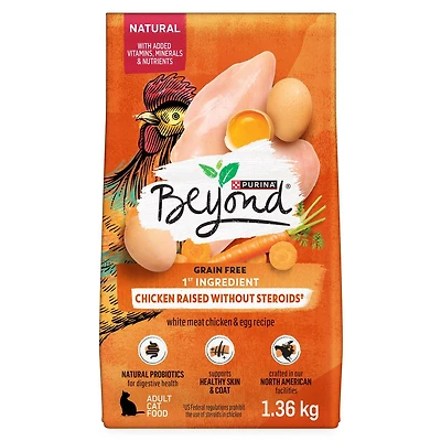 Sans Grains Recette de Poulet Élevé dans une Ferme et d'Oeufs, Nourriture Sèche pour Chats 1,36 kg 1,36kg