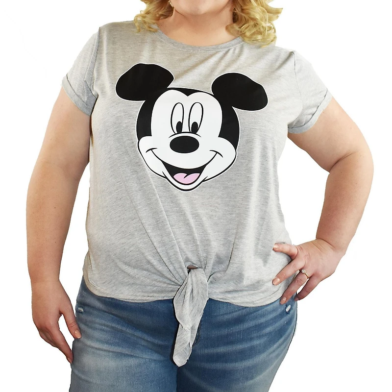 Ladies Plus Disney Good Vibes Mick T-Shirt