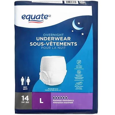 Equate Overnight Incontinence Underwear