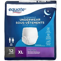 Equate Overnight Incontinence Underwear, Extra Large