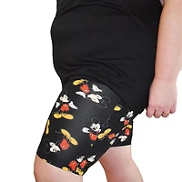 Ladies Plus Disney Mickey Stand Toss Biker Shorts