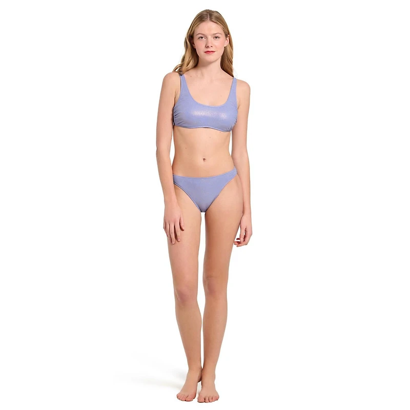 Summer Flirtt Bas de bikini côtelé côtelé en lurex pour femmes