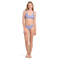 Summer Flirtt Bas de bikini côtelé côtelé en lurex pour femmes