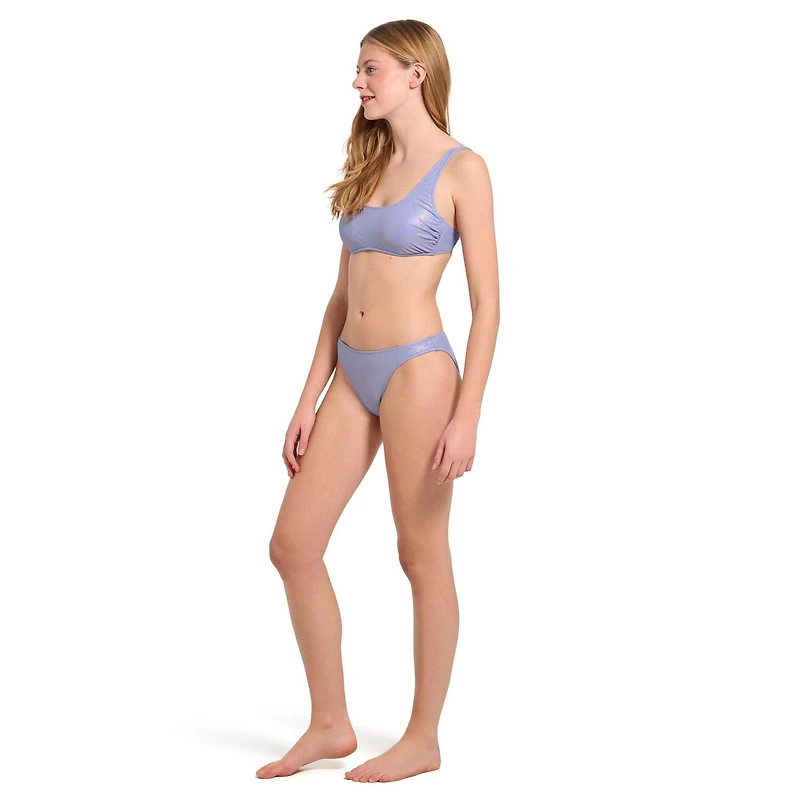 Summer Flirtt Bas de bikini côtelé côtelé en lurex pour femmes