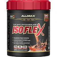 Poudre d'isolat de protéine de lactosérum ISOFLEX d'Allmax à la chocolat