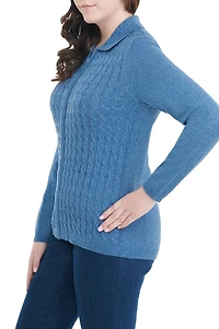 Alia Women's Long Sleeve Zip Front Cardigan