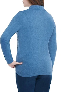 Alia Women's Long Sleeve Zip Front Cardigan