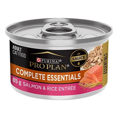 Purina Pro Plan Complete Essentials Entrée de Saumon et Riz en Sauce, Nourriture Humide pour Chats 85 g