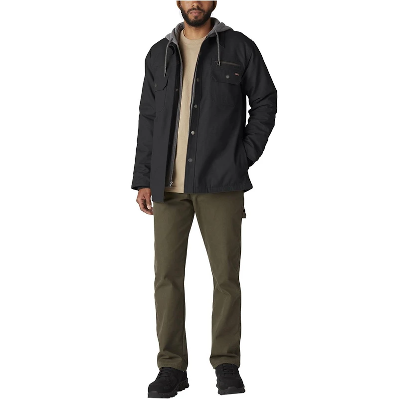 Véritable veste chemise à capuche en toile Dickies pour hommes