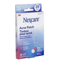 Nexcare™ Thin and Transparent Acne Patch BA-039-CA, 1x15x12mm+1x24x10mm, 30 Pack/Case