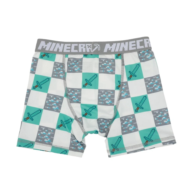 ous-vêtements Boxers Courts pour Garçons Minecraft - Paquet de 2