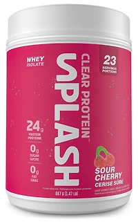 Revolution Nutrition, Splash Clear Isolate Protein, 100% Clear Whey Isolate Powder, 24g of Protein Per Scoop, Zero Sugar, Zero Carb, Candy Flavour, Collagen, 667g, Sour Cherry (23 Servings)