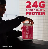 Revolution Nutrition, Splash Clear Isolate Protein, 100% Clear Whey Isolate Powder, 24g of Protein Per Scoop, Zero Sugar, Zero Carb, Candy Flavour, Collagen, 667g, Sour Cherry (23 Servings)