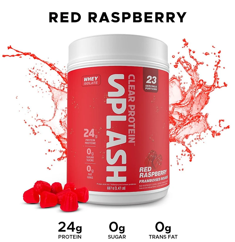 Revolution Nutrition, Splash Clear Isolate Protein, 100% Clear Whey Isolate Powder, 24g of Protein Per Scoop, Zero Sugar, Zero Carb, Candy Flavour, Collagen, 667g