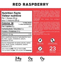 Revolution Nutrition, Splash Clear Isolate Protein, Poudre d’Isolat de Whey 100 % Clair, 24 g de Protéines par Dosette, Zéro Sucre, Zéro Glucide, Saveur Candy, Collagène, 667 g, Framboise Rouge (23 Portions)