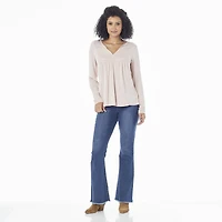 IVY Women's Long Sleeve Top w/ Lace Details