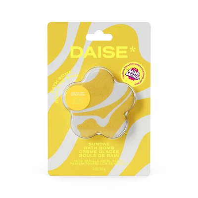 Bombe de bain DAISE Sundae à la vanille, avec mini marques à collectionner à l'intérieur, 3 oz/85 g bombe de bain, bain fizzer