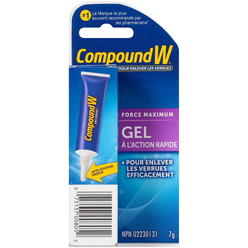 Compound W Pour Enlever Les Verrues Force Maximum Gel À L'Action Rapide 7 G Gelée