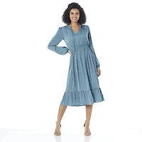 IVY Women's Satin Midi Dress