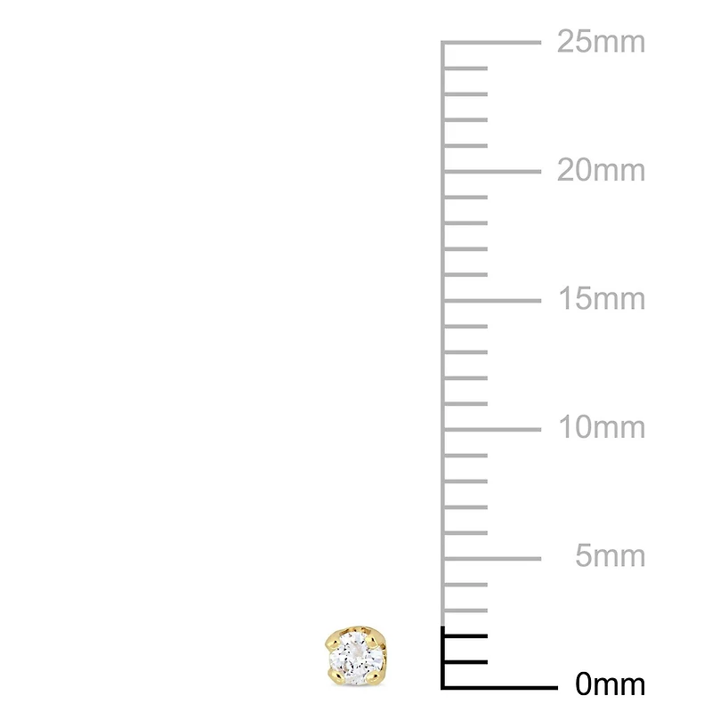 Cutie Pie 1/10 Carat T.W. Diamond 14K Yellow Gold Girls' Screwback Stud Earrings