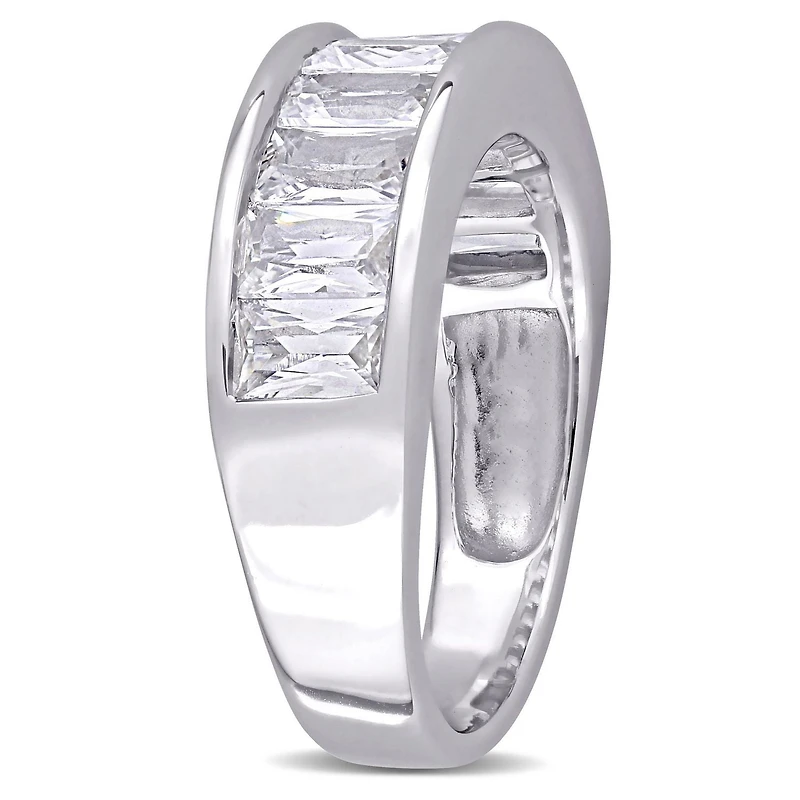 Miabella 2-3/4 Carat T.G.W Created White Sapphire Sterling Silver Semi-Eternity Ring