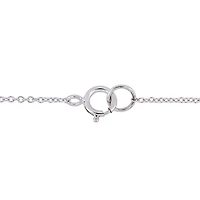 Cutie Pie Diamond-Accent 10K White Gold Curved Bar Necklace