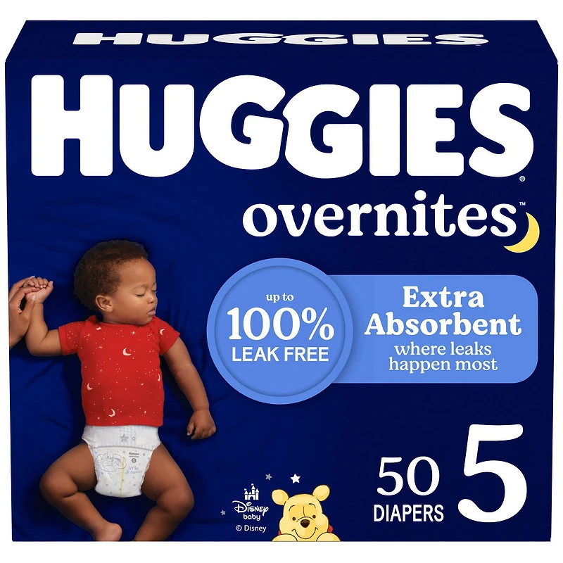 Couches pour bébé Huggies Overnites Nighttime, tailles: 3-7 |36- 66 unités Tailles 3-7| 36-66 Unités