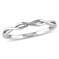Asteria 10 K White Gold Infinity Wedding Band