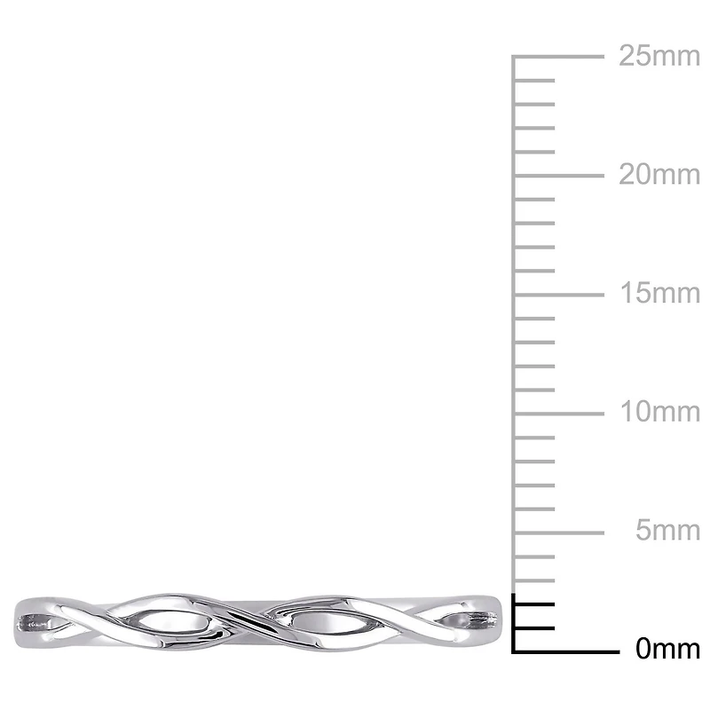 Asteria 10 K White Gold Infinity Wedding Band