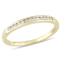 Miabella 1/8 Carat T.W. Diamond 10 K Yellow Gold Semi-Eternity Ring