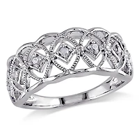 Bague Miabella avec diamants 1/10 CT poids total en argent sterling