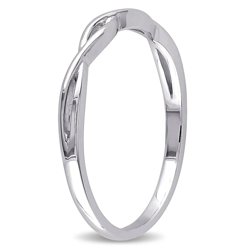 Asteria 10 K White Gold Infinity Wedding Band