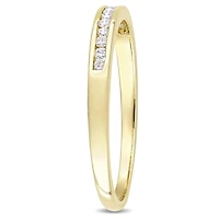 Miabella 1/8 Carat T.W. Diamond 10 K Yellow Gold Semi-Eternity Ring