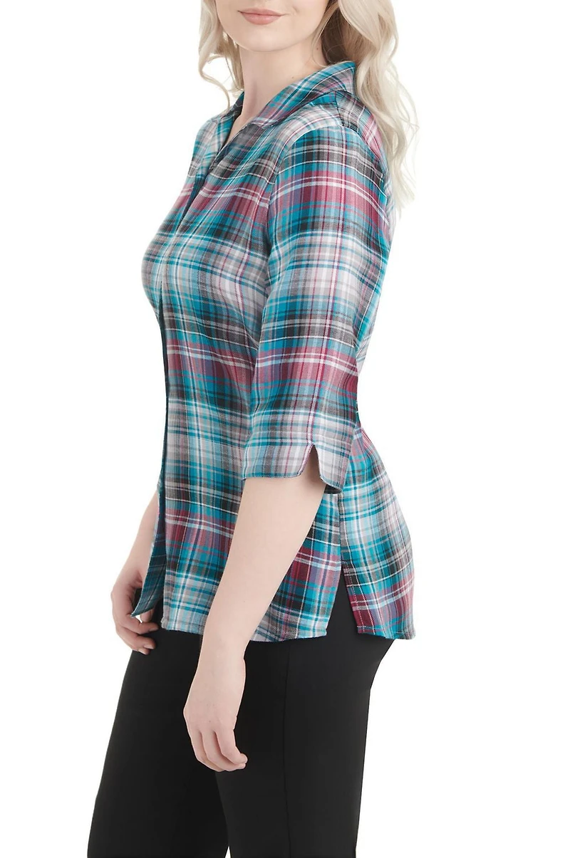 Alia Women's 3/4 Sleeve Button Front Shirt