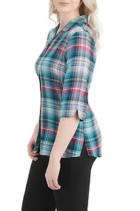 Alia Women's 3/4 Sleeve Button Front Shirt