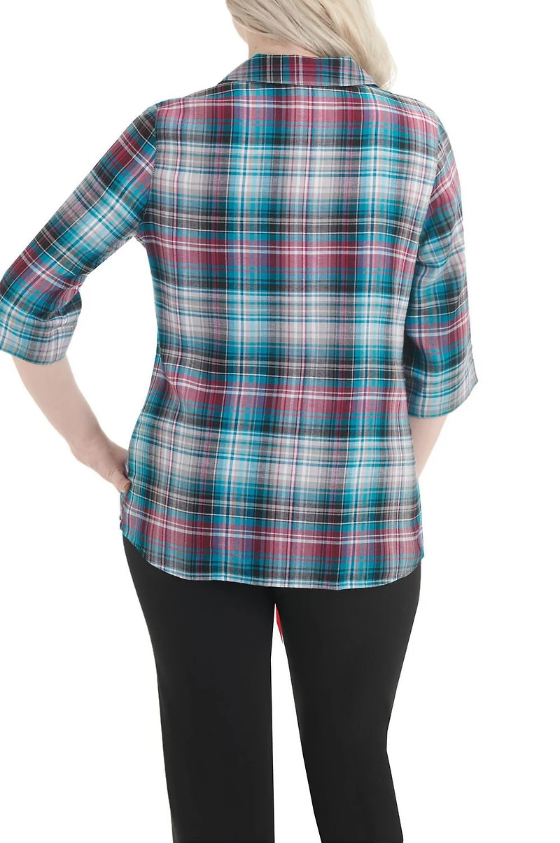 Alia Women's 3/4 Sleeve Button Front Shirt