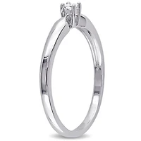Miabella Princess-Cut Diamond-Accent Sterling Silver Solitaire Ring