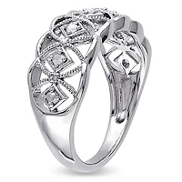 Bague Miabella avec diamants 1/10 CT poids total en argent sterling