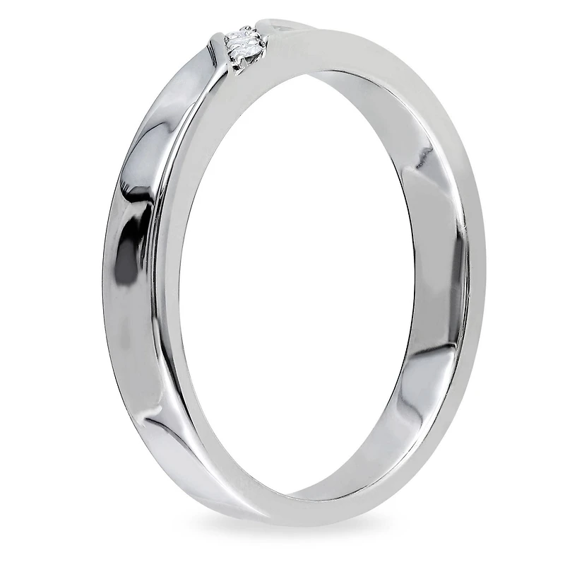Miabella Diamond-Accent Sterling Silver Men's Band