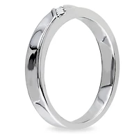Miabella Diamond-Accent Sterling Silver Men's Band